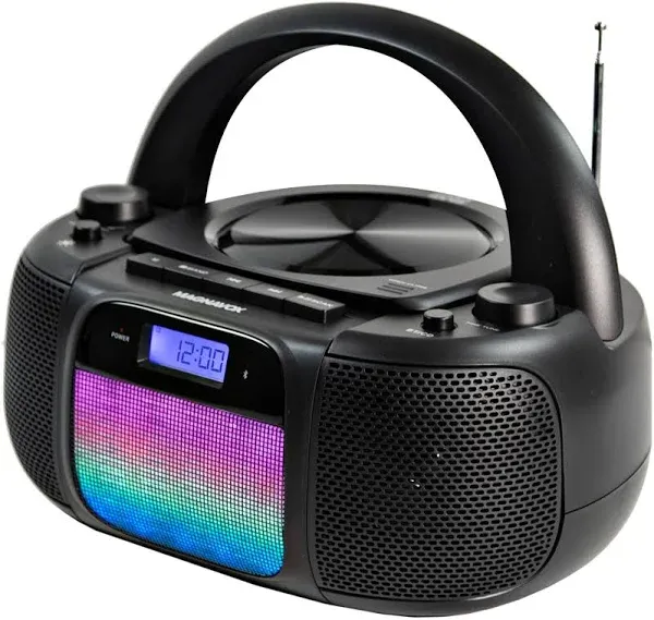 MD6972 Portable Top Loading CD Boombox with Digital AM/FM Stereo Radio, Color Ch