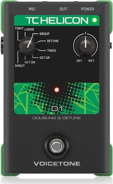 TC-Helicon VoiceTone D1 Doubling & Detune Pedal