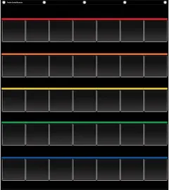 Teacher Created Resources Black Storage Pocket Chart