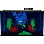 GloFish 10 Gallon Aquarium Fish Tank Kit with LED, Filter, Heater and Décor