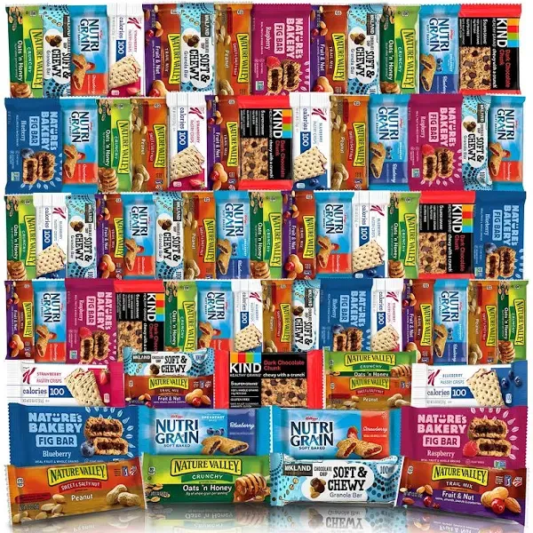 Veratify Healthy Snacks, Healthy Mixed Snack Box & Snacks Gift Variety Pack Arrangement for Grab and Go, Work, office or Home Granola Bars