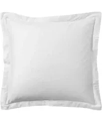 FRESH IDEAS Poplin Tailored Pillow Sham, Euro, 26x26 inches, White