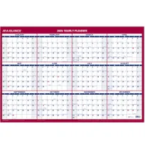 At-a-glance Horizontal Reversible Erasable Wall Calendar