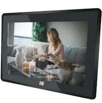 Kodak 10-Inch Touch Screen Digital Picture Frame, Wi-Fi Enabled with 16GB of Internal Memory, HD Photo Display and Music/Video Support Plus Clock, Calendar, Weather and Location Updates - Matte Black