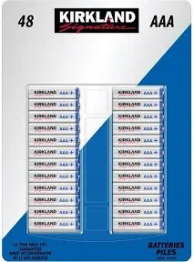 Kirkland Signature AAA Alkaline Batteries, 48-count M44C