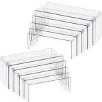 2 Sets Clear Acrylic Display Stand, 5 Sizes, Clear Acrylic Display Risers