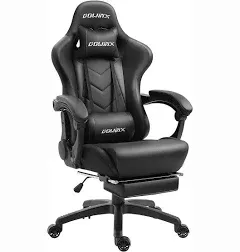 Dowinx 6688 Gaming Chair with Massage Lumbar Support-Black&Gray