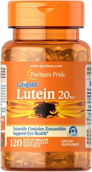 Puritan&#039;s Pride Lutein 20 mg with Zeaxanthin - 30 Softgels