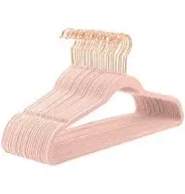 MIZGI Premium Velvet Hangers Heavy Duty Non Slip Felt Hangers