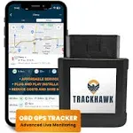 Trackhawk OBD GPS Tracker - GPS Tracker for Cars, Trucks & SUVs, Hidden Vehicle Tracker, Easy Plug & Play, Live-Tracking, Subscription Required - VL04