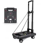 Monyus Portable Folding Hand Truck, 110 lbs Heavy Duty Luggage Cart with 4 Hand