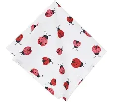 Valerie Ladybug Pattern Spring Napkin Set of 6