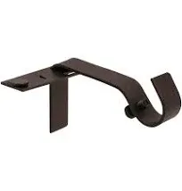 Kenney Fast Fit Oil Rubbed Bronze Brown Curtain Rod Bracket 5/8 in. L