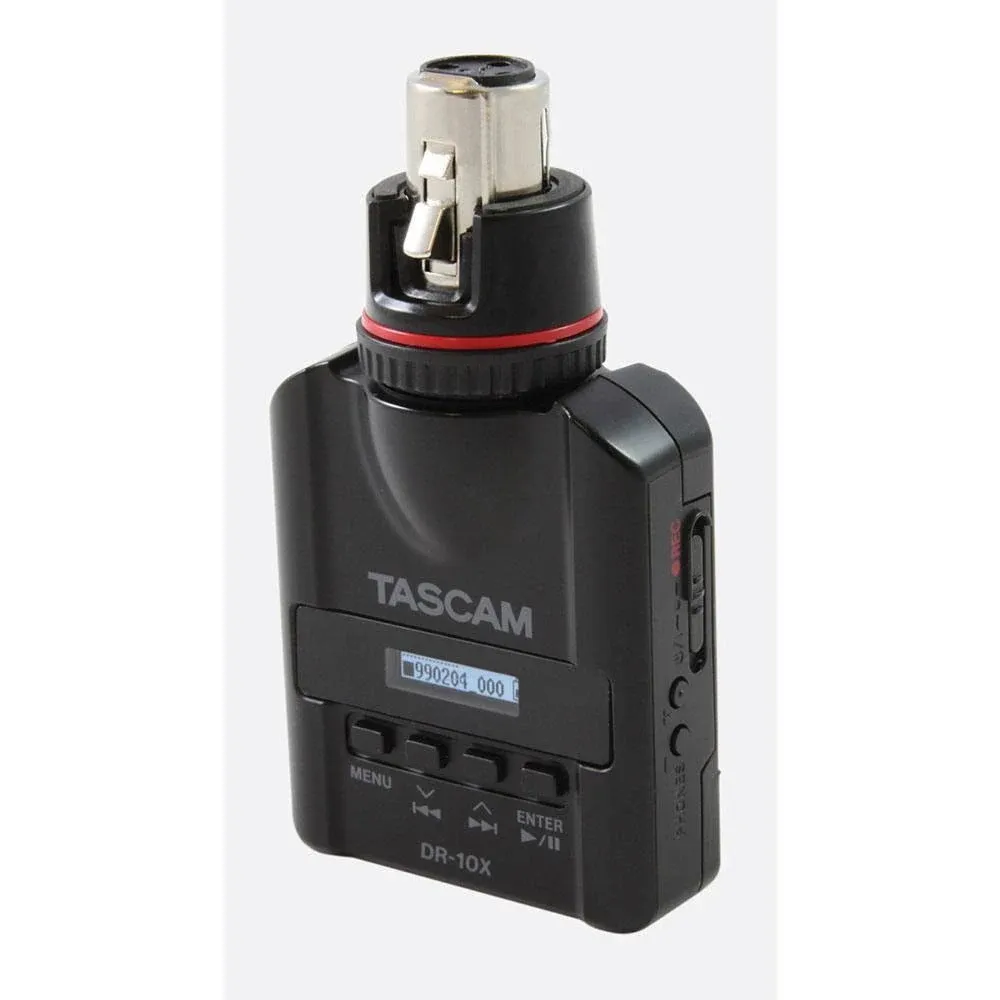 TASCAM Plug-On Micro Linear PCM Digital Recorder for XLR Microphones, Black (DR-10X)