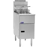 Pitco® SG14-S Liquid Propane 40-50 lb. Stainless Steel Floor Fryer - 110,000 BTU