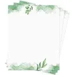 Stationery Writing Paper, Greenery Letterhead Paper 8.5 x 11 Inches, 200 Sheets