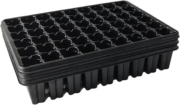 54 Cell Seed Starter Trays, 2.8" Deep Plug Tray Seedling for 1015 Nursery Tray, Super Thick Reusable Trays for Easy Transplantation (11.14inch ×14.6 inch, 5-Pack)