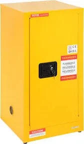 VEVOR Safety 45 Gal, Cold-Rolled Steel Flammable Liquid Storage Cabinet, 42.9 x 18.1 x 65.2 in Explosion Proof with 2 Adjustable Shelves 2 Manual