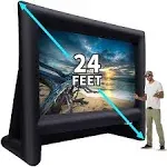 24 Feet Inflatable Outdoor Indoor Projector Movie Screen, Portable Blow Up 24ft