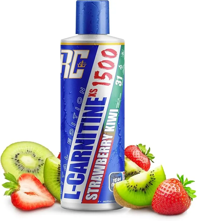 Ronnie Coleman Signature Series L-Carnitine XS 1500 Liquid, Amino Acids Metabolism and Lean Muscle Strength Support, Stimulant Free, Sugar Free, Zero Carbs, Strawberry Kiwi, 16oz