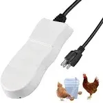 Chicken Water Heater,250Watt Thermostatic Control Heated Chicken Waterer Deicer Submergible Cast Aluminum Bird Bath Heater De-icer Mini Size Water De-icer for Livestock, Poultry, Cows, Horses