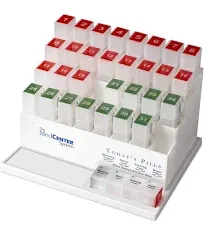 Med Center Monthly Medication Pill Organizer with Reminder System