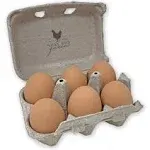 Nest Box Queen Ceramic Chicken Nest Eggs for Nest Box Training (6 Brown eggs)