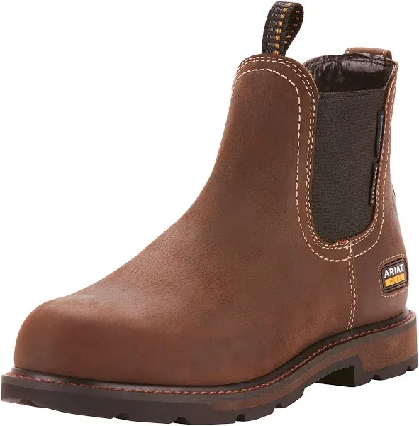 Ariat Men's Groundbreaker Chelsea Wide Square Toe Waterproof Work Boot