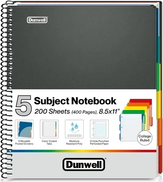 Dunwell College Ruled Notebook