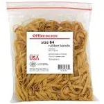 Office Depot Rubber Bands, #64, 3 1/2" x 1/4", Crepe, 1-lb Bag