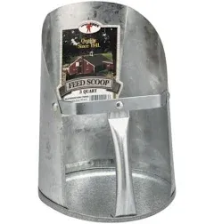 Little Giant Steel Silver 4 qt Feed Scoop 9204