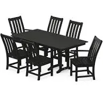 Vineyard Seven-Piece Farmhouse Dining Set - White