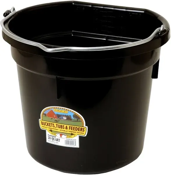 Little Giant 20 Quart Flat Back Plastic Bucket