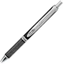 Pentel - EnerGel Alloy RT Gel Pen, Retractable, Medium 0.7 mm, Black Ink, Blue Barrel