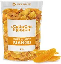 Dried Mango Slices - Soft & Juicy Dried Mango Slices Healthy Snack Bulk Pack, Delicious Texture, Chewy Ripened Mangos Dried Fruits with Natural Tangy Sweetness of Fresh Mangoes.