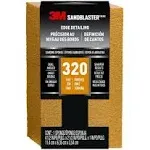 3M SandBlaster Dual Angle Bare Surfaces Sanding Sponge, 320 Grit, For Wet Or Dry Use, Professional-Grade Foam Keeps Its Shape For Lasting Use, Premium Mineral Grits For Effective Hand Sanding (9566)