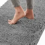 Chenille Bath Rug | Gorilla Grip Gray / 36" x 24"