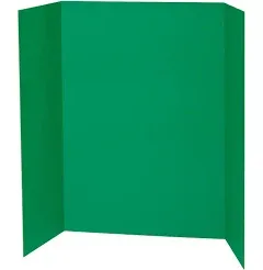 Spotlight 1 Ply Trifold Display Board, 48&#034; Width x 36&#034; 48x36 inches, Green 