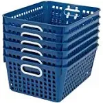 Really Good Stuff® Large Basket - Navy, 6 Pack