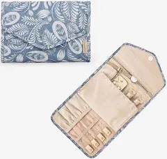 Travel Jewelry Organizer Roll Foldable Jewelry Case for Journey-Rings, Necklaces