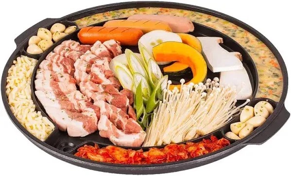 CookKing - Master Grill Pan Korean Traditional BBQ Pan - Black