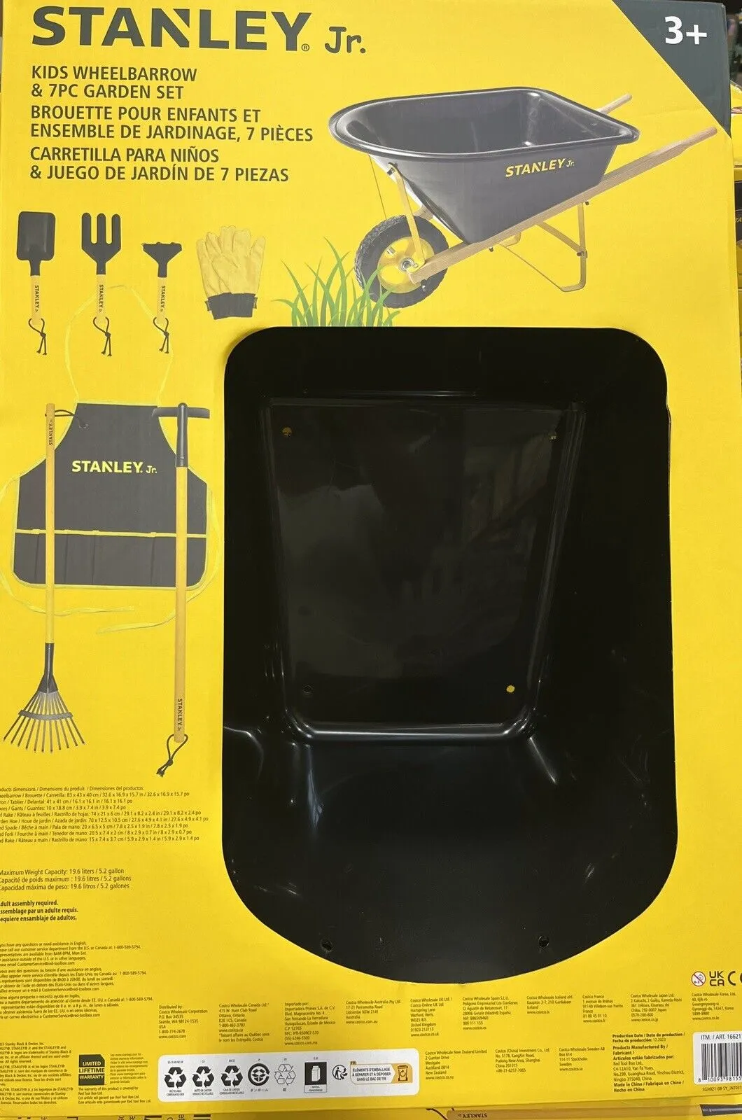 Stanley Jr. Wheelbarrow and 7-Piece Garden Set