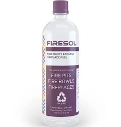 FIRESOL High Purity Ethanol 1 Liter - Bioethanol Fuel for fireplaces, Stoves ...