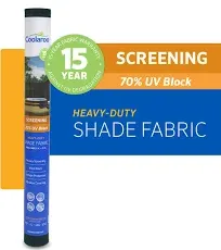 Coolaroo 6 Ft. W. x 15 Ft. L. Black 70% UV Sun Screen Fabric