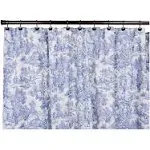 Ellis Curtain Victoria Park Toile Bathroom Shower Curtain, Blue