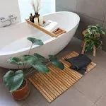 Nordic Style Premium Natural Teak Shower and Bath String Mat