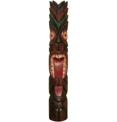 Backyard X-Scapes 40 inch Tiki Mask Crazy Classic Tongue Garden Statue