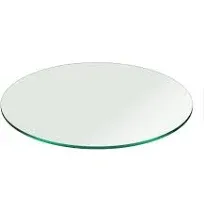 Glass Table Top: 42 inch Round 3/8 inch Thick Pencil Polished Tempered