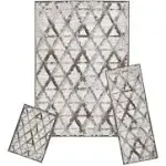 Achim Capri 3 Piece Rug Set - Rizzy Grey