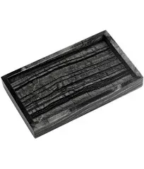 Natural Marble Elegant Jewelry Tray Small Stone Organizer for Dressroom/Bathroom/Coffeeshop (Ancient Wood Grain, 9.84Lx5.91Wx1.18H)